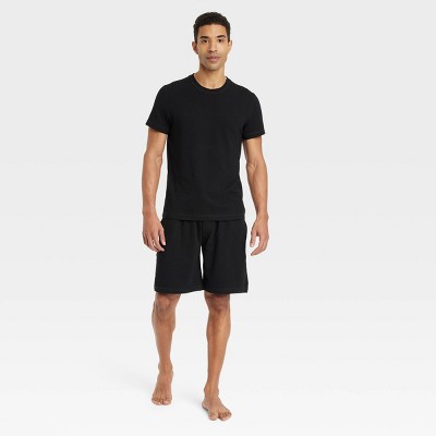 Goodfellow & Co Men's 9 Knit Pajama Shorts, Soft Jersey Elastic Waistband Sleep  Pajama Short (Dark Black, M) at  Men's Clothing store