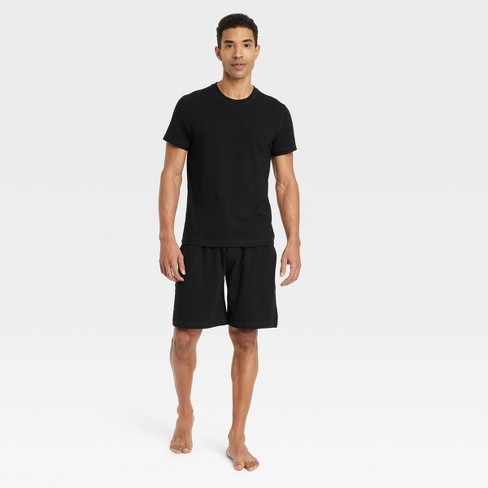Men's Short Sleeve T-Shirt + Shorts Pajama Set 2pc - Goodfellow & Co™ Black  XL