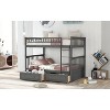 NicBex Twin Over Twin Bunk Bed with Guardrail and 2 Drawers,Loft Bed with Ladder and Converts to 2 Beds,Noise Reduced Bunk Beds for Bedroom - 2 of 4
