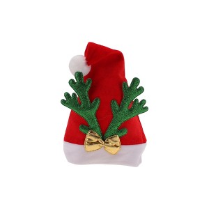 Unique Bargains Christmas Hat Adult Large Antler Christmas Hat Polyester 11.42"x15.35" 1 Pc - 1 of 4