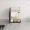 LunaLulinlk kitchen sink storage container sponge brush soap tray metal holder - 3 of 4