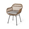 Lyngins 2-Pack Modern Rattan Outdoor Accent Chairs with Water-Resistant Cushions, Polyethylene Rattan, Patio Accent Chair for Garden/Balcony/Sunroom - 4 of 4