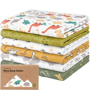 6pk Shea Baby Burp Cloths for Baby Boys and Girls, Organic Burping Cloths for Babies, Newborn - 1 of 4
