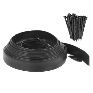 Unique Bargains Plastic Flower Beds Garden Lawn Edging with Spikes 1 Set - 1 of 4