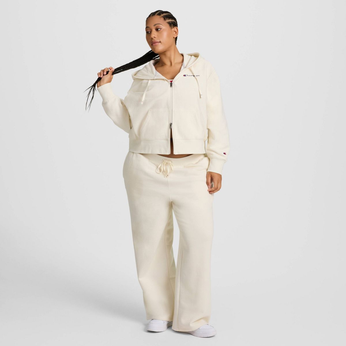 Champion Women's Cropped Hooded Fleece Zip-Up Hoodie - thumbnail 8