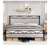 Bed  Bed Frame, 2024 New  Metal Bed Frame With Underbed Storage Space,Platform Bed Frame With Headboard And Footboard, Metal Slats Support, Noise Fre - 2 of 4