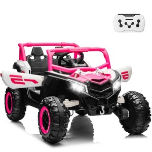 JOYRACER 24V Ride on Car w/ Remote Control, 4WD Powered Electric Off-Road UTV with 4*200W Motors - 1 of 4