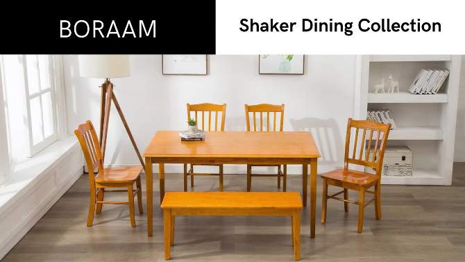 Shaker Dining Table Black/Oak Brown - Boraam, 5 of 6, play video