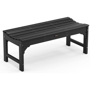 VINGLI Outdoor Bench, All-Weather Patio Bench, Poly Lumber Oversized Park Bench 800 lbs Weight Capacity for Garden Porch Balcony - 1 of 4
