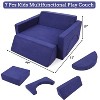 Acekool 7-Piece Kids Play Couch – Modular Convertible Sofa with Soft Navy Covers for Playrooms & Indoor Adventures - 3 of 4