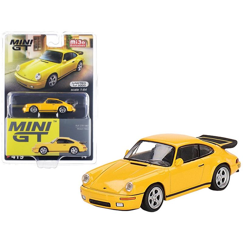 1987 RUF CTR Blossom Yellow with Black Stripes Limited Edition to 3000 pcs 1/64 Diecast Model Car by True Scale Miniatures, 1 of 5