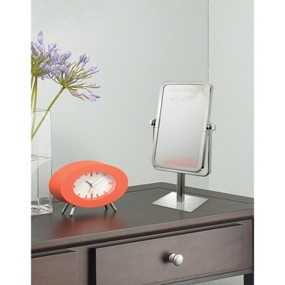Rectangular Chrome 3x/1x Magnifying Countertop Vanity Mirror