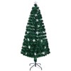 Rbied Pre-Lit Artificial Christmas Tree with Large Stars, Spruce Tree W/ Color Changing Optical Fiber Lights, Metal Stand - 4 of 4