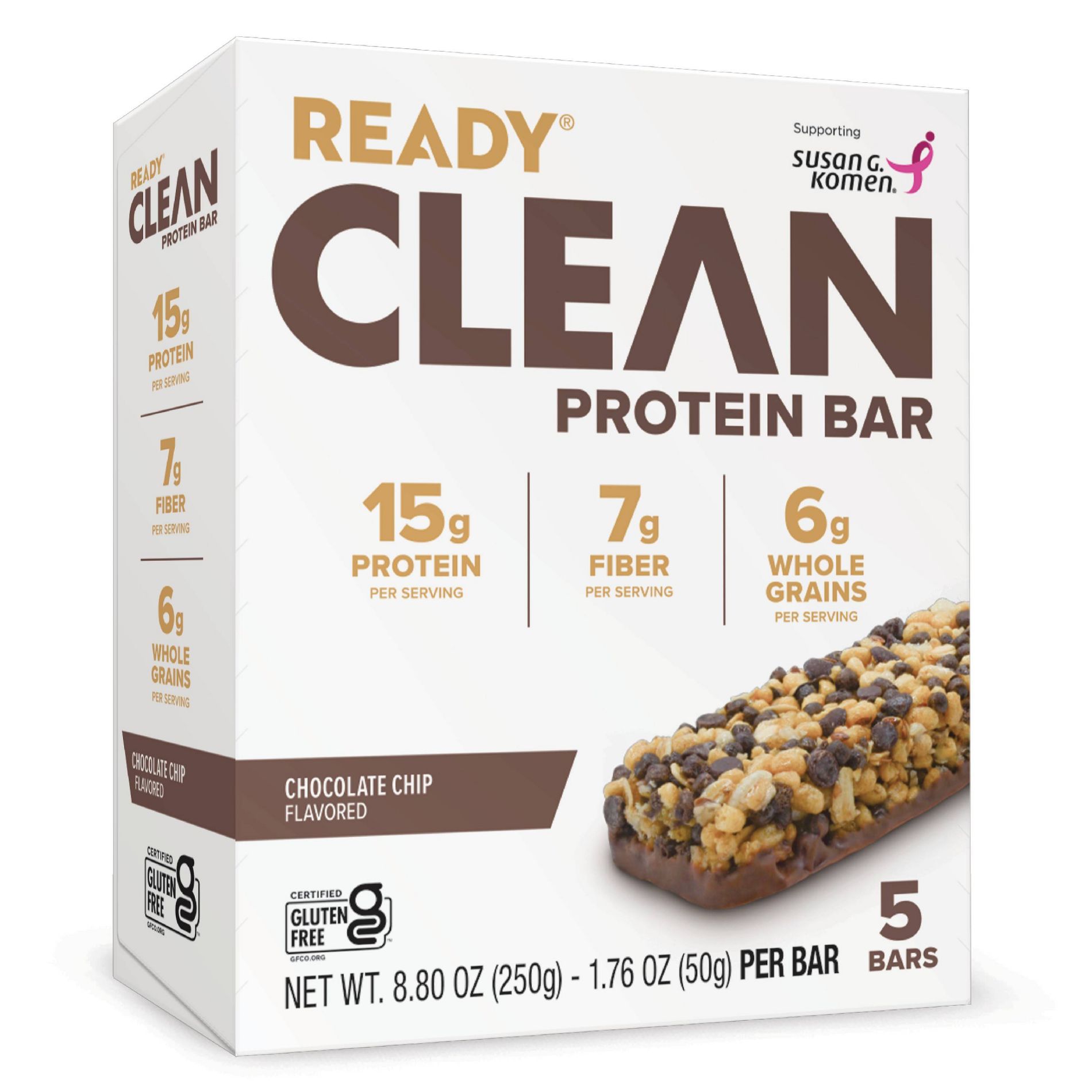 Ready® Chocolate Chip Protein Bars - 15g Protein - 5ct