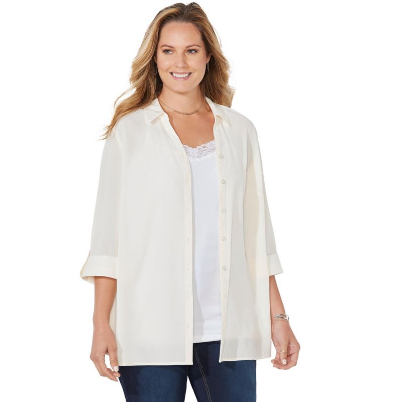 Catherines Women's Plus Size The Timeless Blouse, 1 of 3