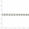 Black Bow Jewelry Men's 6.5mm Sterling Silver D/C Solid Elongated Cable Chain Necklace - 4 of 4