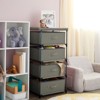 4-Tier Drawer Dresser for Bedroom, Clothes Organizer, Fabric Storage Tower for Clothing, Linens, Closet, Easy Assembly (Light Gray, 16.5x33 in) - image 3 of 4