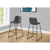 Monarch Specialties Office Chair Bar Height Standing Computer Desk Work Pu Leather Look Metal White Contemporary Modern - 2 of 2