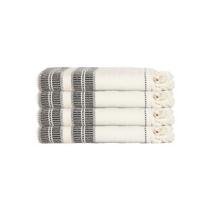 Olive & Linen Costa Ivory Turkish Hand / Kitchen Towel Bundle - 1 of 4