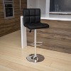 Emma and Oliver Quilted Vinyl Swivel Adjustable Height Barstool with Chrome Base - image 2 of 4