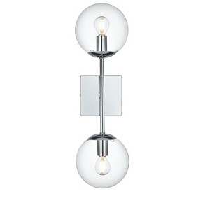 Elegant Lighting Neri 6 Inch Wall Sconce Clear Shade in Chrome - 1 of 4