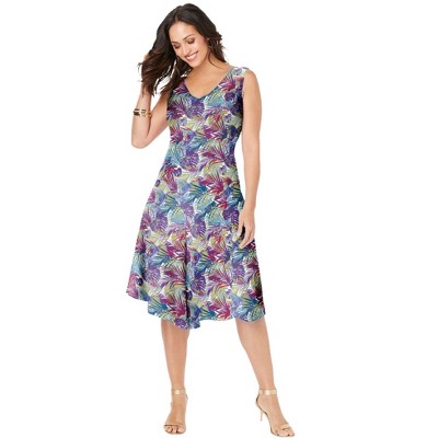 Jessica London Women's Plus Size Floral Print Dress