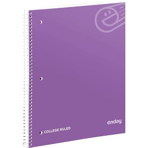 Enday 1-Subject Collage Ruled Spiral Notebook - 70 Sheets - 1 of 4