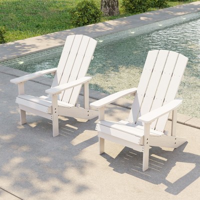 Sonkuki  2-Pack Recycled Plastic Wood Adirondack Chair