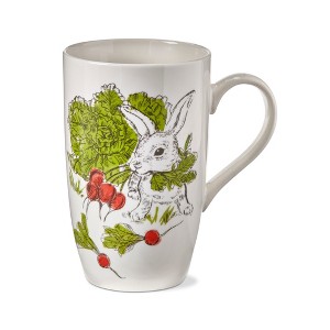 tagltd Easter Bunny Rabbit Eating Radish Tall Easter Coffee Mug Gift - 1 of 2