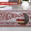 Area Rugs for Living Room, Machine Washable Low-Pile Carpet Rug for Bedroom, Vintage Floral Print Indoor Floor Rug Office Bedside Decor - 4 of 4
