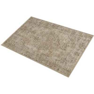 Elegant Ivory Medallion Fringeless Area Rug 10ft x 13ft