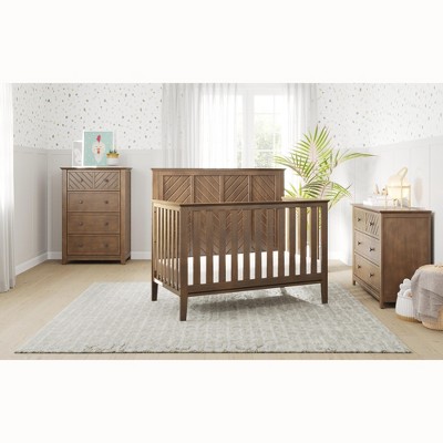Child Craft Atwood Crib, Dresser and Chest Nursery Set, 3-Piece, Includes 4-in-1 Convertible Crib, Dresser and Chest