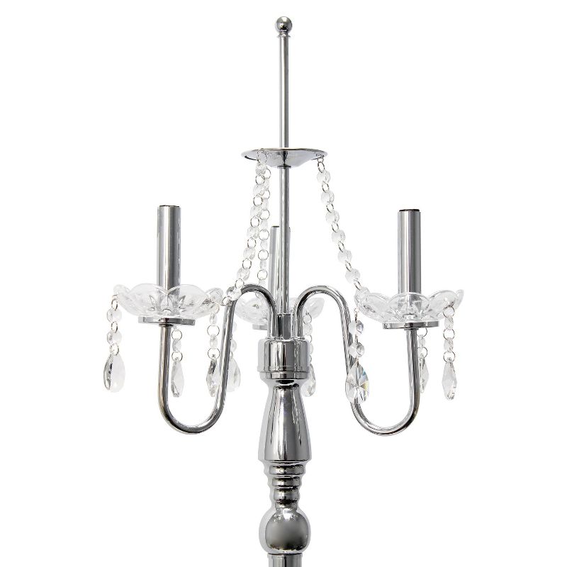 Trendy Romantic Sheer Shade Floor Lamp with Hanging Crystals  - Elegant Designs, 4 of 8