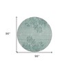 Sage Fern Green And Ivory Floral Washable Indoor Outdoor Area Rug - 3 of 4