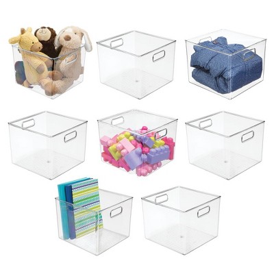 Mdesign Linus Plastic Household Cubby Storage Organizer Container Bin ...