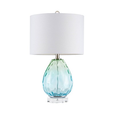 Borel Ombre Glass Table Lamp with White Drum Shade