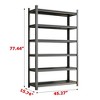 ORRD 3-Tier Metal Storage Rack with Adjustable Shelves, for Living Room/Kitchen/Supermarket/Garage, Black, Assembly Required - 4 of 4