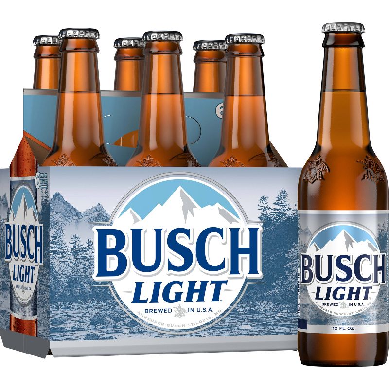 Busch Light Beer - 6pk/12 fl oz Bottles, 1 of 12