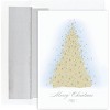 Masterpiece Studios Holiday Collection 15-Count Christmas Cards with Foil Lined Envelopes, Frosted Tree, 5.62" x 7.87  (823300) - 2 of 2