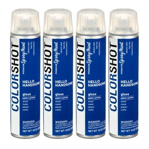 Colorshot Spray Paint Hello Handsome 10oz 4pk Value Set Royal Blue: Exterior Acrylic Paint & Primer, Fast Drying, 10000 Sq Ft Coverage - 1 of 4