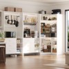 Aheaplus Set of 3 Freestanding Corner Closet System, 92'' Space-saving Closet Organizer with Drawers and Hanging Rods - 4 of 4