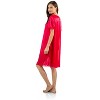 Casual Nights Women's Satin tricot Embroidery Lace Short Sleeve Nightgown - 2 of 4