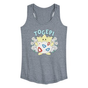 Women's - Pokémon - Floral Togepi Graphic Racerback Tank - 1 of 4