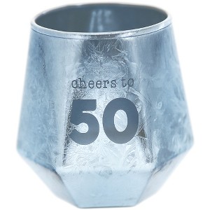 Pavilion Gift Company - Cheers to 50 - 3 oz Geometric Shot Glass - Drinkware - 1 of 4