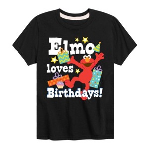 Boys' - Sesame Street - Elmo Loves B Days Short Sleeve Graphic T-Shirt - 1 of 4