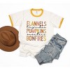 Simply Sage Market Women's Flannels, Hayrides, Pumpkins Short Sleeve Ringer Tee - 2 of 3