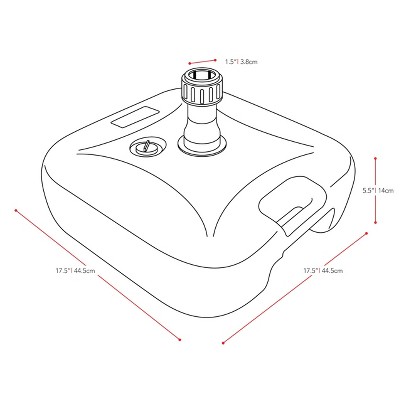 Black Weather-Resistant Fillable Patio Umbrella Base