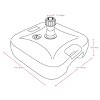 Patio Umbrella Base - CorLiving: Weather-Resistant, Fillable Stand, No Wheels, Fits 1.89" Diameter - 4 of 4