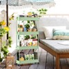 YIGII Slim Rolling Storage Cart 4 Tier Bathroom Organizer Utility Cart Mobile Shelving Unit Tower Rack for Kitchen,Laundry Room,Green - 2 of 4