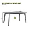 Modern Rectangular Dining Table for 6,Retro Wood Kitchen Table with Rubberwood Legs for Dining Room-Maison Boucle - 4 of 4